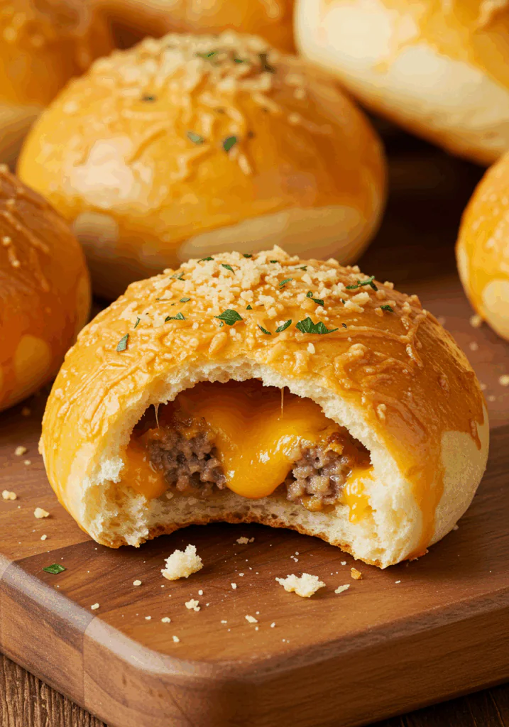 Garlic Parmesan Cheeseburger Bombs