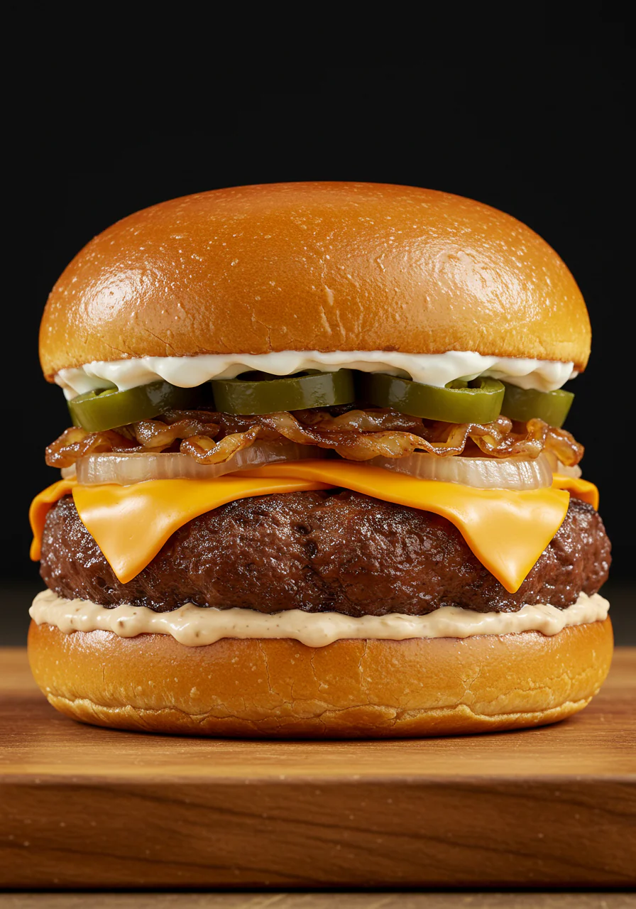 Jalapeño-Onion Smash Burger