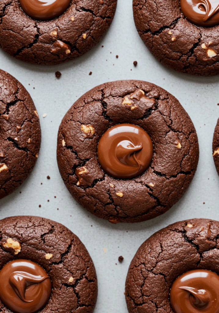 Nutella-Stuffed Chocolate Cookies