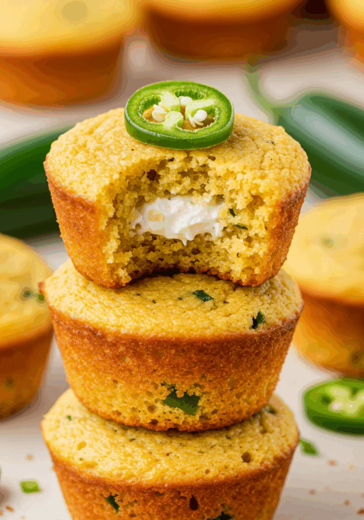 Jalapeño Cornbread Muffins with Cream Cheese Filling