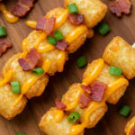 Easy Loaded Tater Tot Skewers