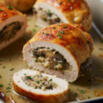 Garlic Butter Mushroom Stuffed Chicken