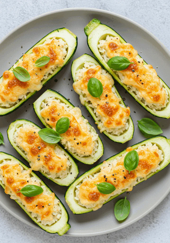 Gourmet Garlic Zucchini Steaks with Cheese