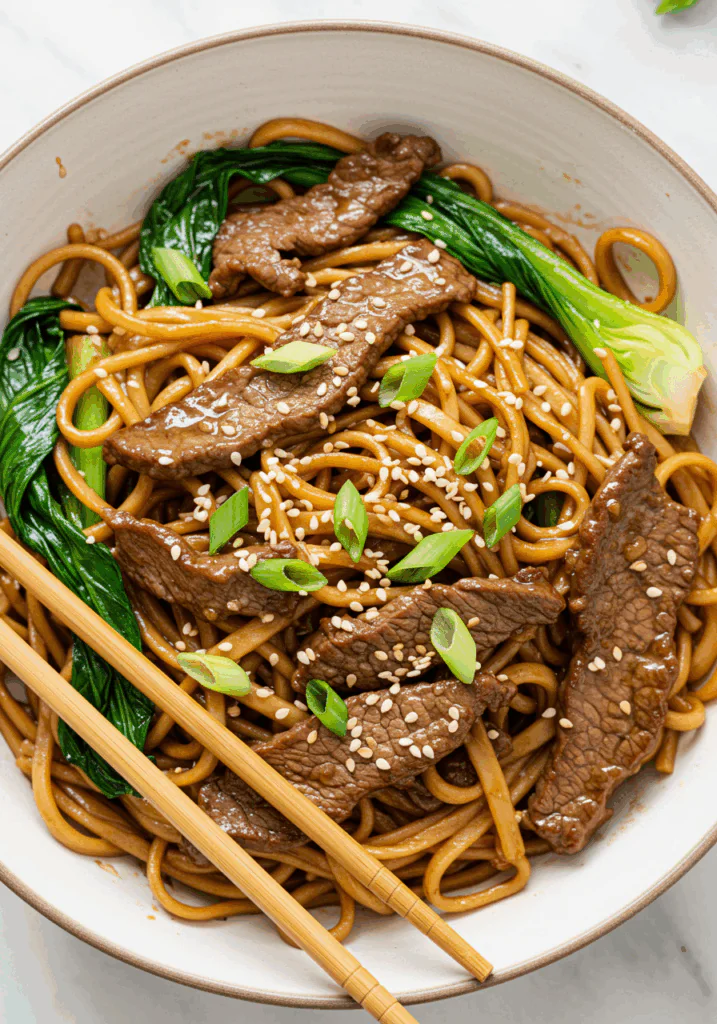 Sticky Beef Noodles