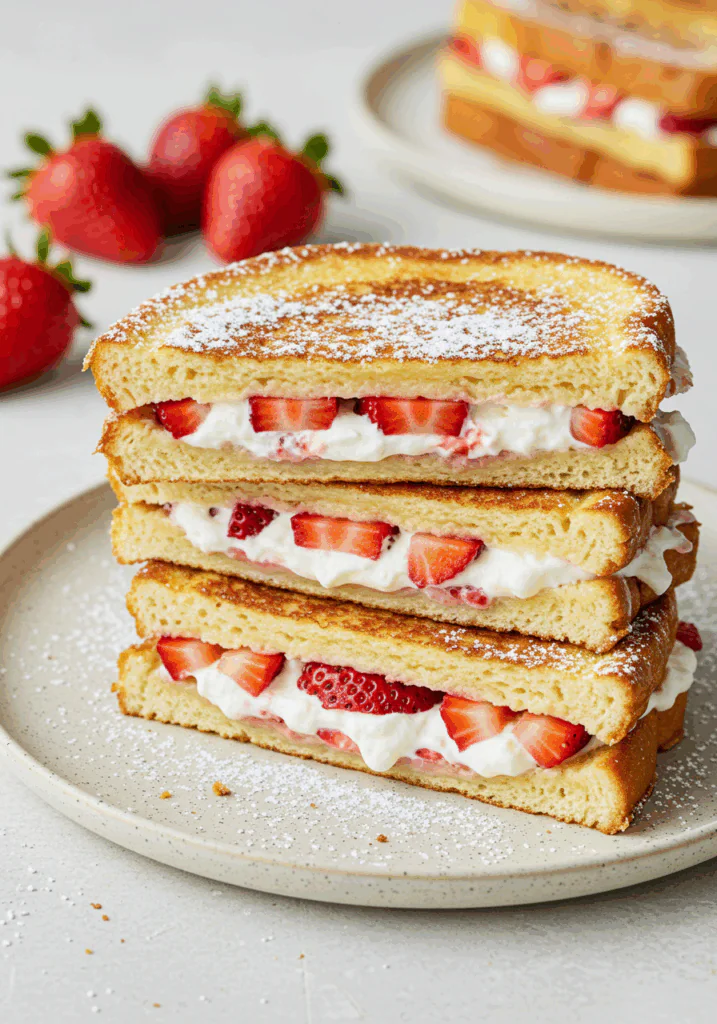 Fried Strawberry Cheesecake Sandwiches