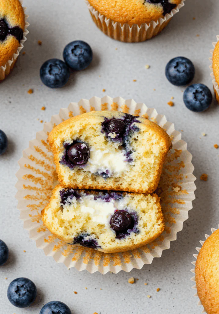 Blueberry Cottage Cheese Muffins
