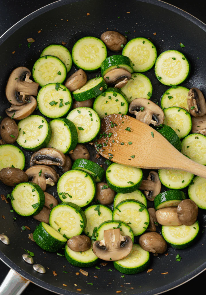 Low-Carb Sautéed Zucchini with Mushroom