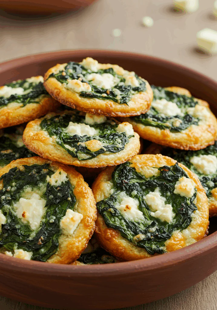 Mediterranean Spinach and Feta Crisps