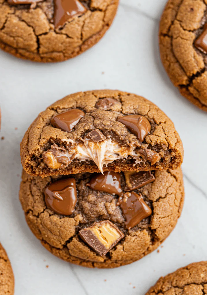 Gooey Reese’s Cheesecake Cookies