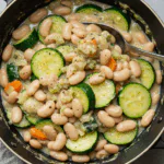 Slow-Cooked Courgettes & Creamy Butter Beans