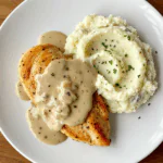 Creamy Garlic Chicken with Herb Mashed Potatoes