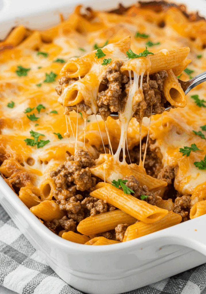 Crockpot Philly Cheesesteak Pasta Casserole