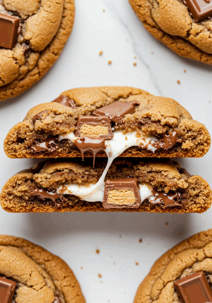 Gooey Reese’s Cheesecake Cookies