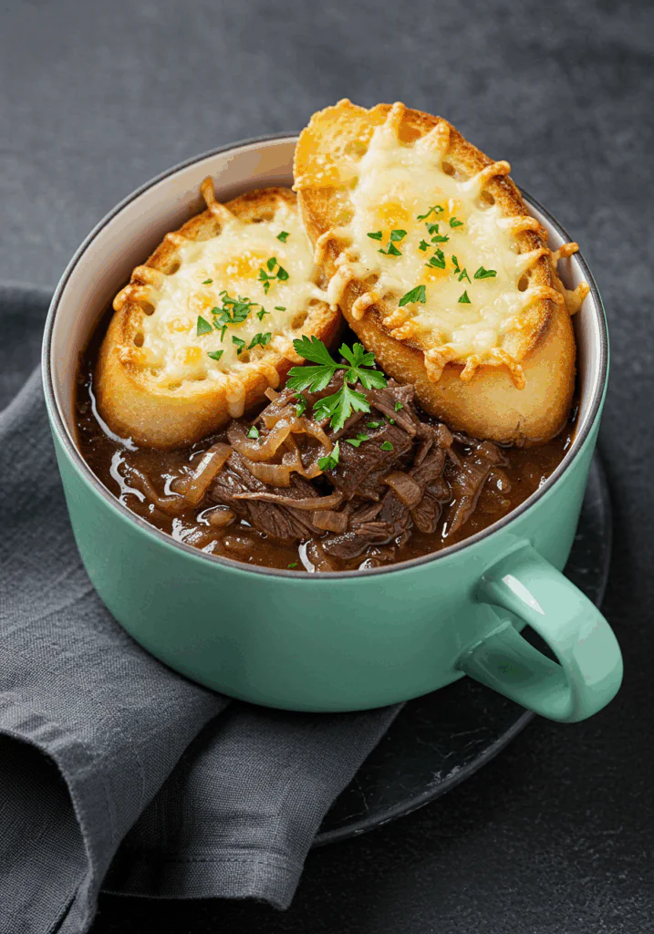 French Onion Beef Short Rib Soup