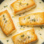 Baked Cod in Coconut Lemon Cream Sauce