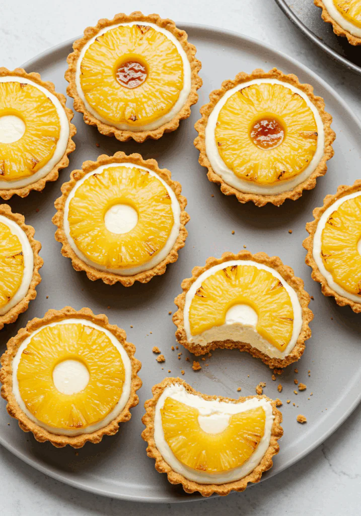 Mini Pineapple Upside Down Cheesecakes
