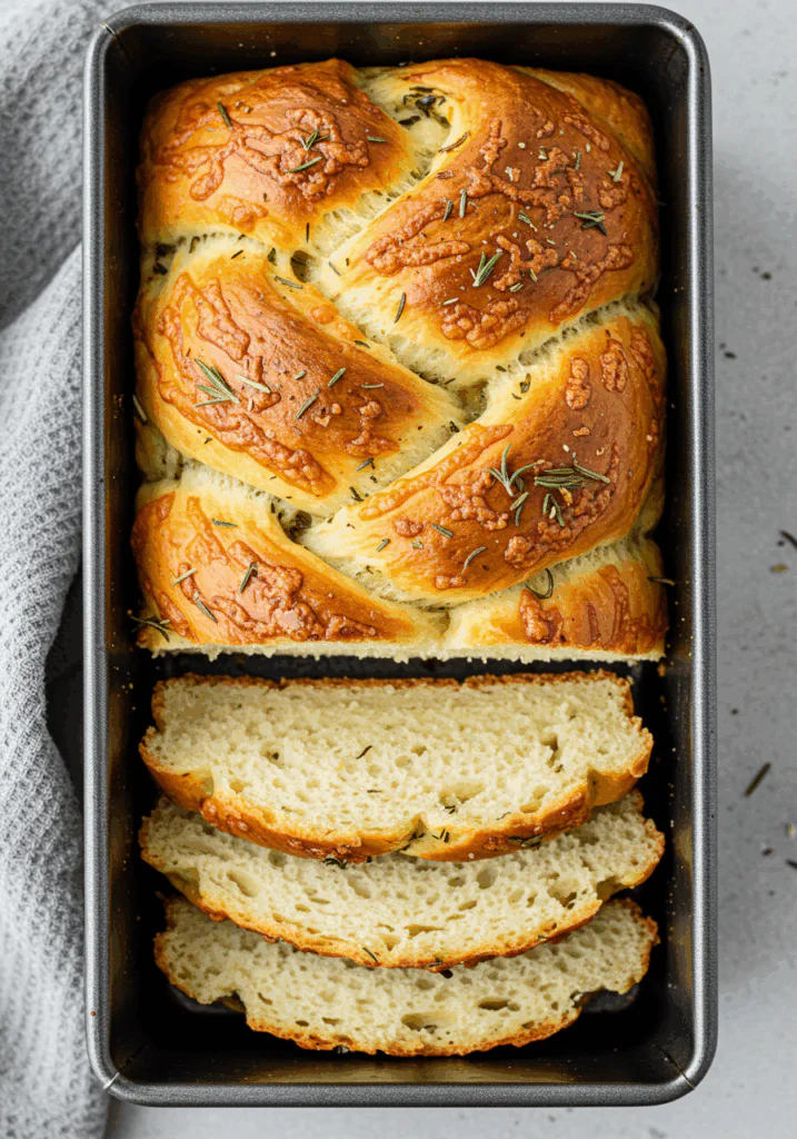 Rustic No Knead Rosemary Garlic Bread