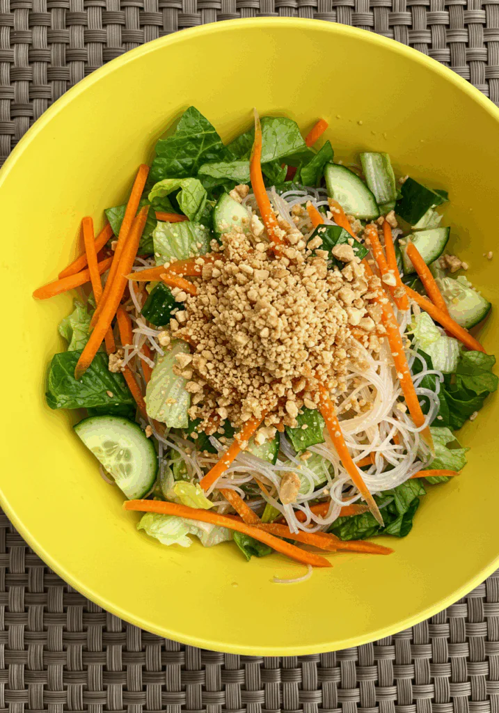 Spring Roll Salad with Peanut Dressing