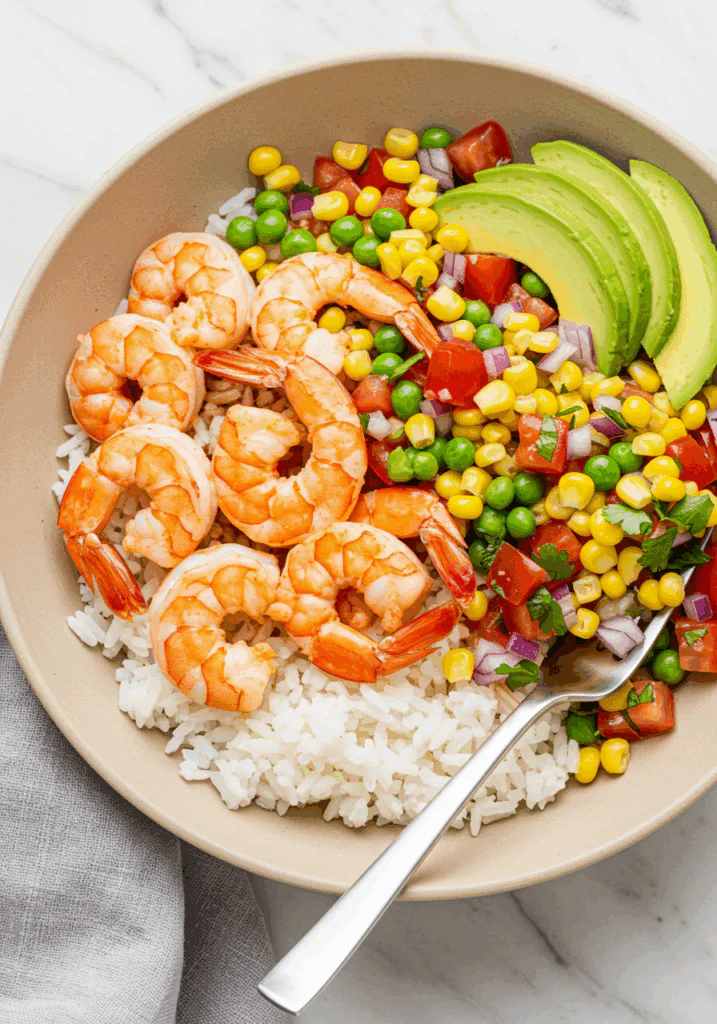 Tropical Shrimp Rice Bowl