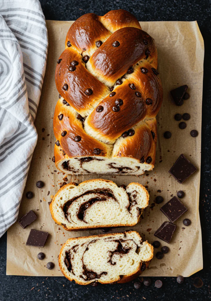 Chocolate Chip Brioche Bread