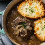 French Onion Beef Short Rib Soup