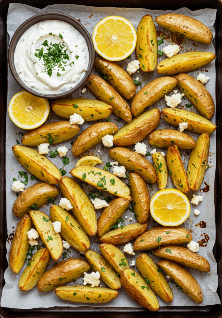 Greek Feta Fries with Feta Cheese