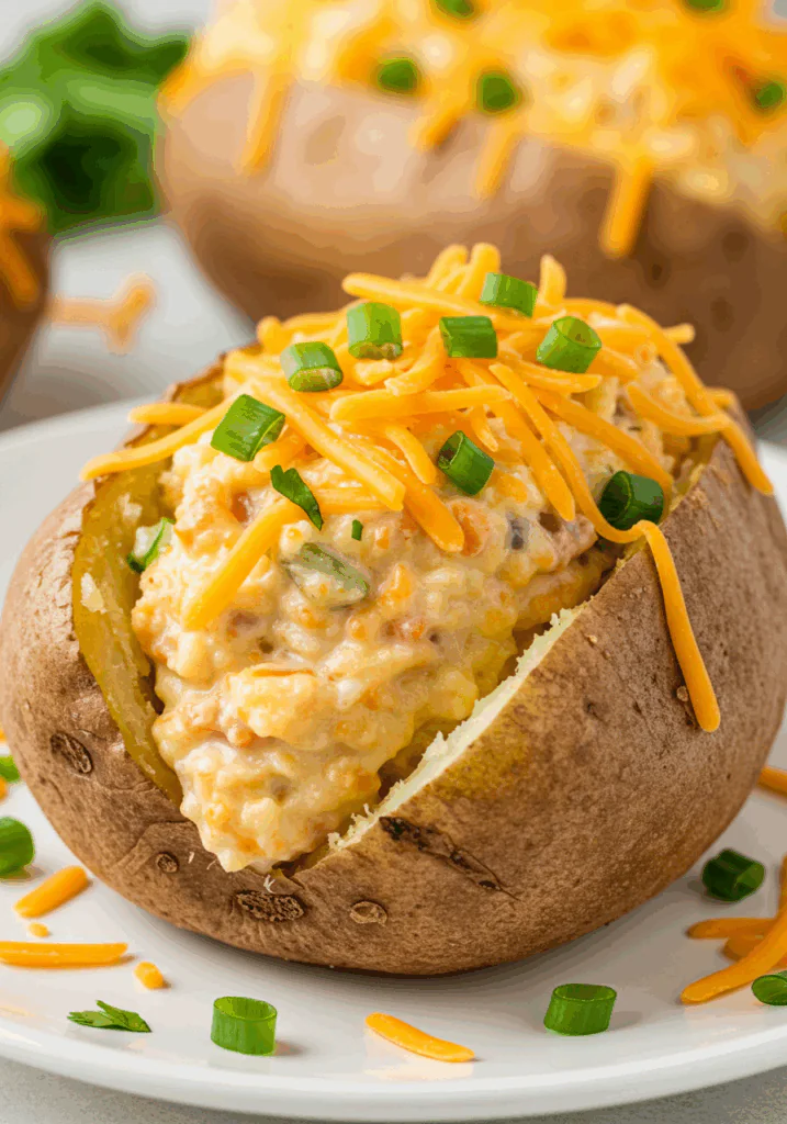 Crack Chicken Stuffed Baked Potatoes