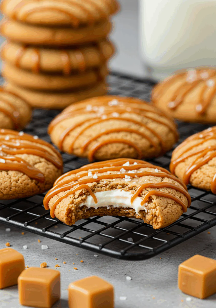 Salted Caramel Cheesecake Cookies