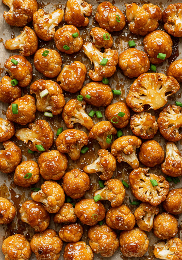 Sweet and Spicy Baked Cauliflower