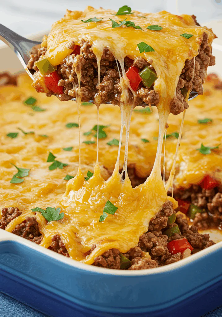 Cheesy Low Carb Philly Cheesesteak Casserole