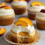 Peach & Honey Cheesecake Cupcakes