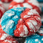 Patriotic Crinkle Cookies with a Butter-Rich Base