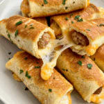 Turkey Sausage Egg and Cheese Breakfast Roll-Ups