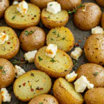 Roasted Potatoes with Baked Feta and Garlic