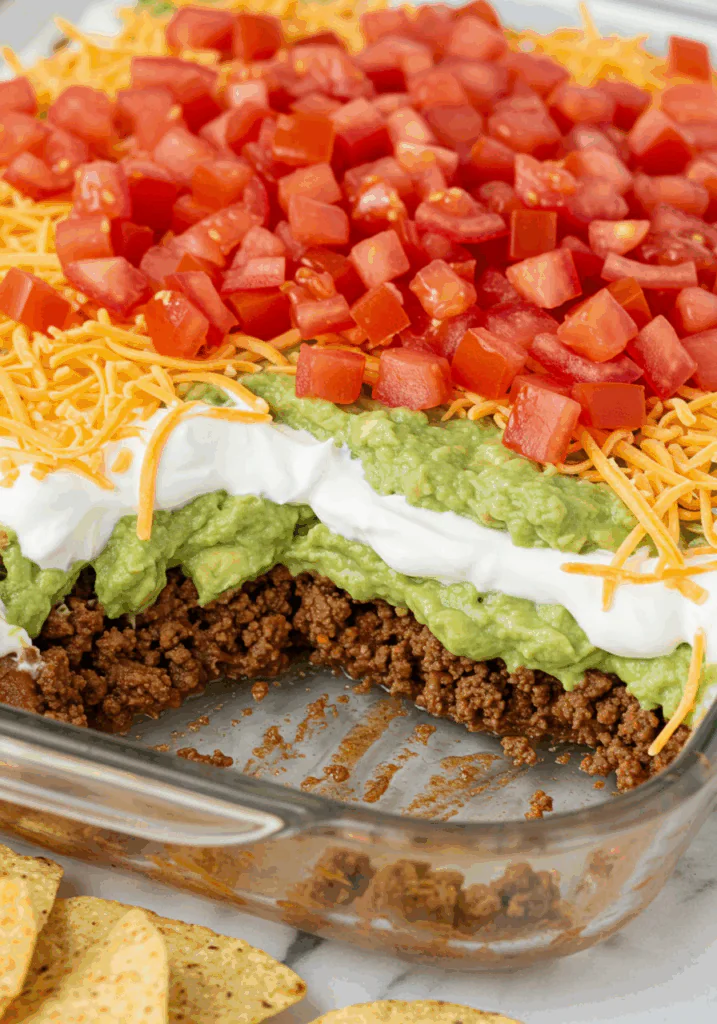 Patriotic 7 Layer Taco Dip