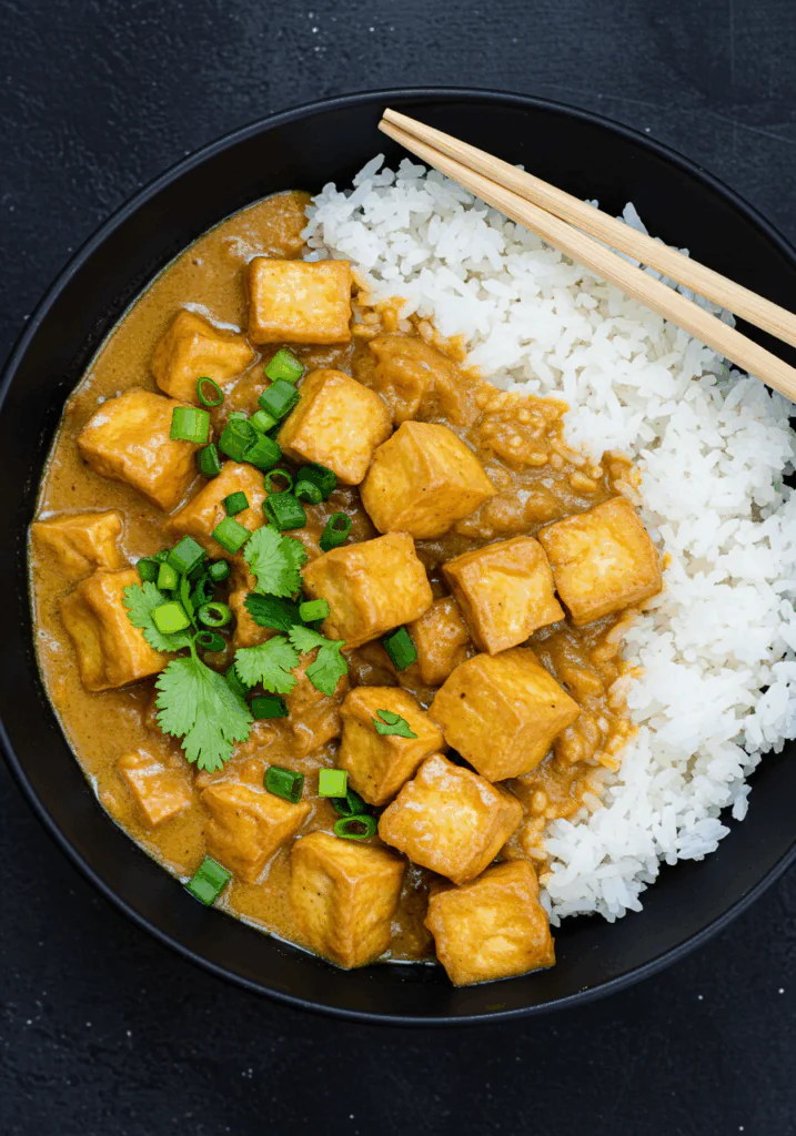 Peanut Tofu with Coconut Rice