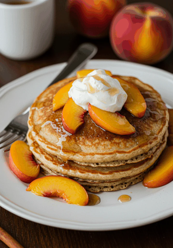 Cinnamon Peach Pancakes