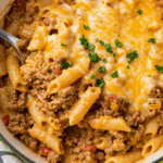 Creamy Rotel Pasta with Ground Beef