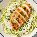 Zucchini Noodle Chicken Alfredo