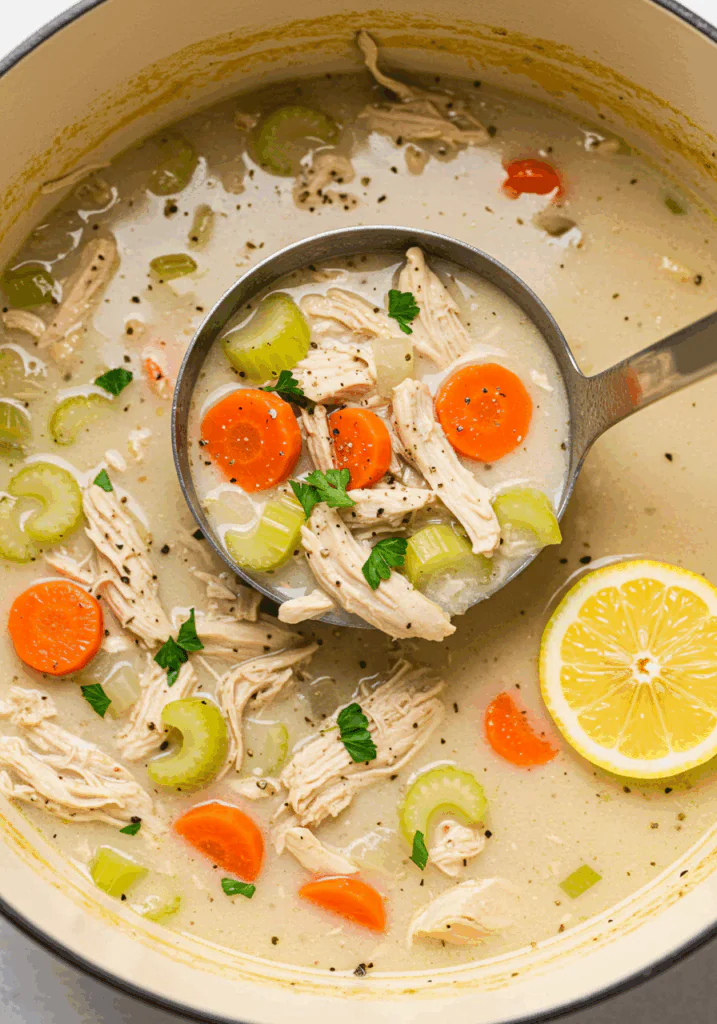 Mediterranean Lemon Chicken Soup