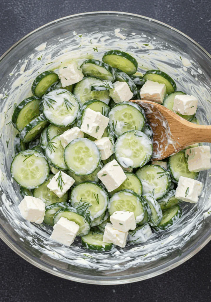 Cucumber feta salad