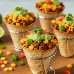 Healthy Taco Pizza Cones