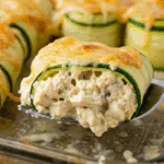 Zucchini Chicken Alfredo Roll Ups