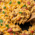 One-Pot Cheeseburger Orzo Skillet
