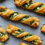 Spinach and Feta Puff Pastry Twists