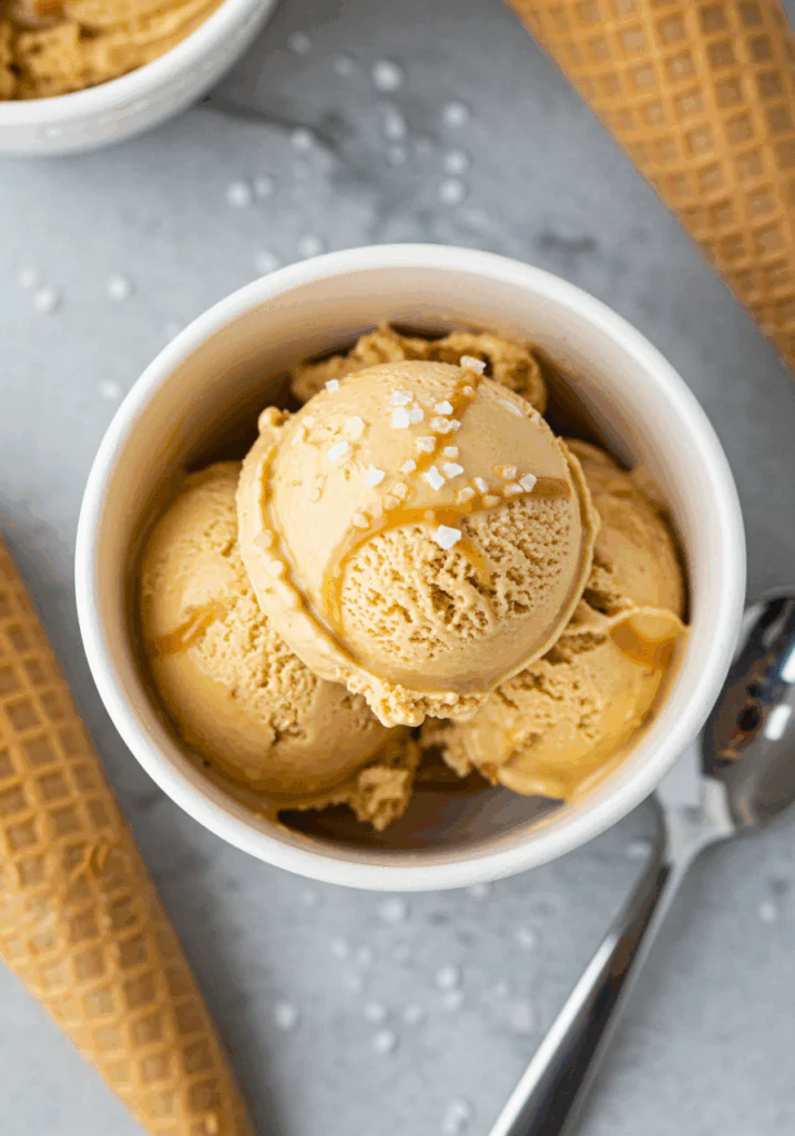 High Protein Salted Caramel Cottage Cheese Ice Cream