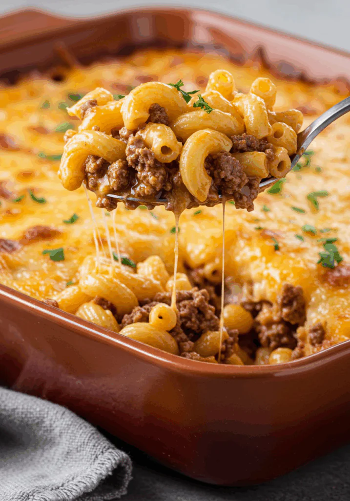 Mac and Cheese Meatloaf Casserole