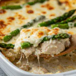 Chicken Casserole with Asparagus and Mozzarella