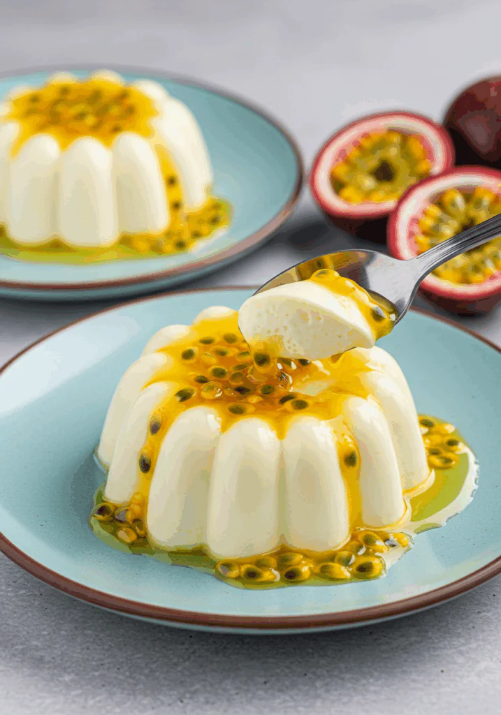 Passion Fruit Panna Cotta (No Gelatin)