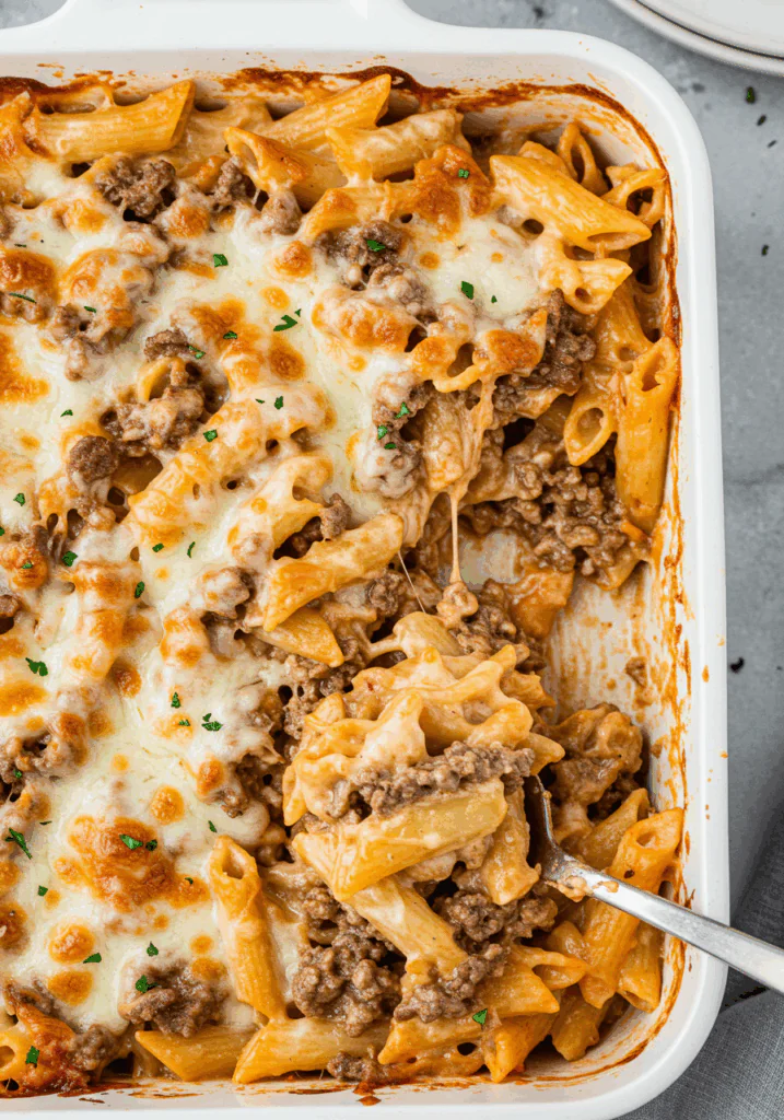 Philly Cheesesteak Pasta Bake
